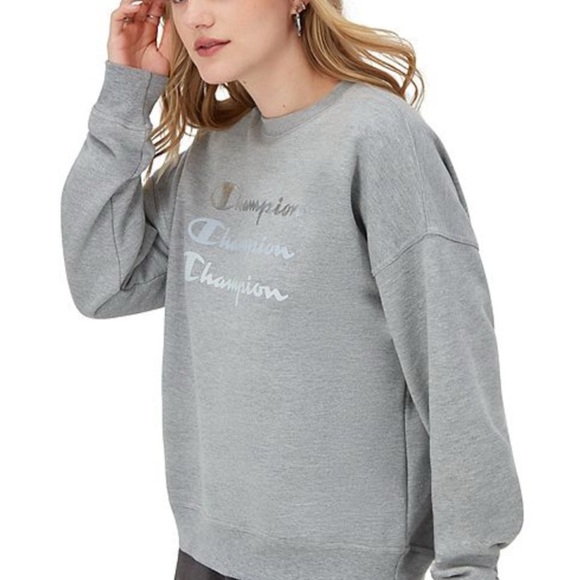 Women’s Champion Powerblend Relaxed Crewneck Sweatshirt - Picture 1 of 7